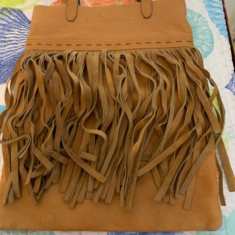 Chico leather fringe purse